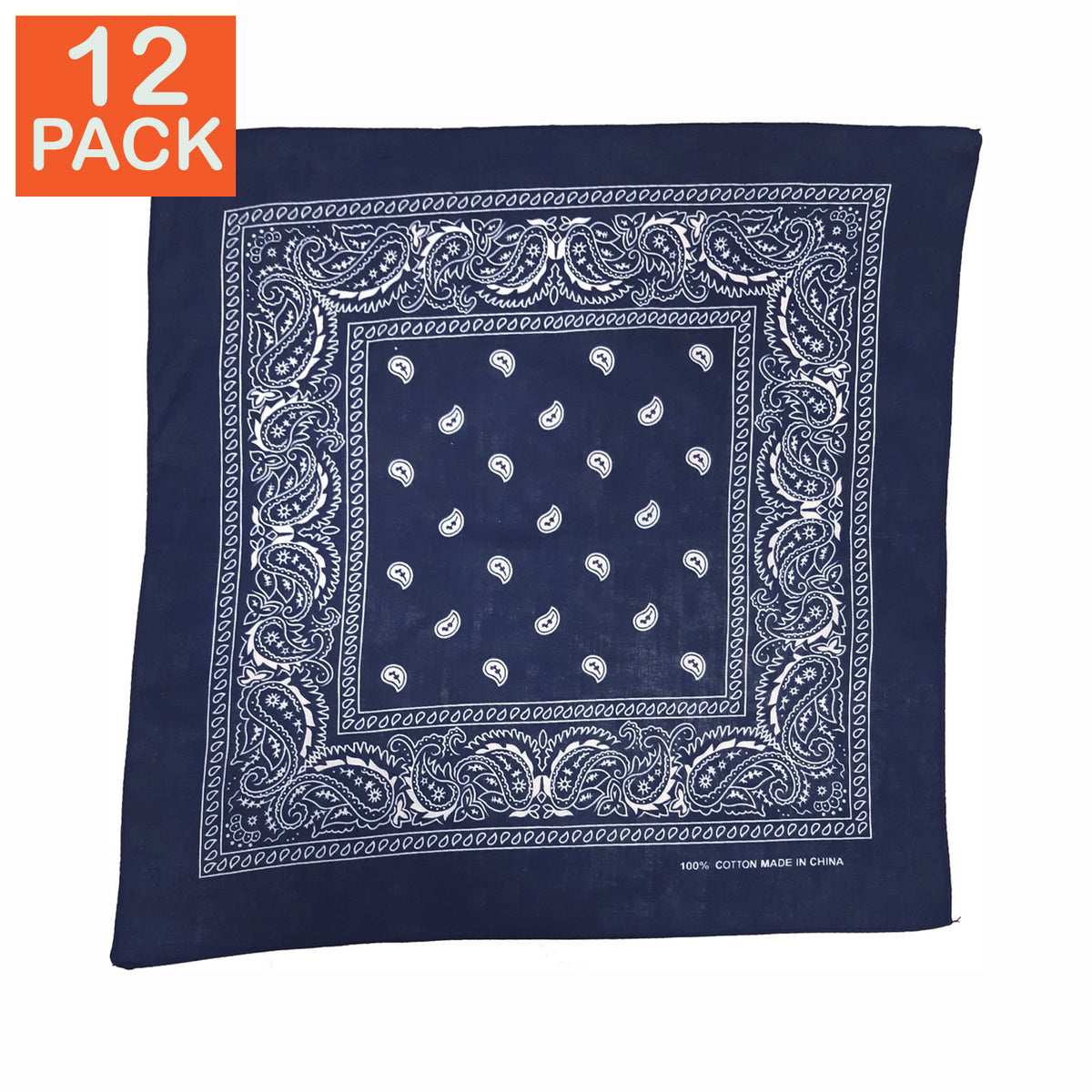 Navy Blue Paisley Bandana One Way Novelties (Canada) One Way