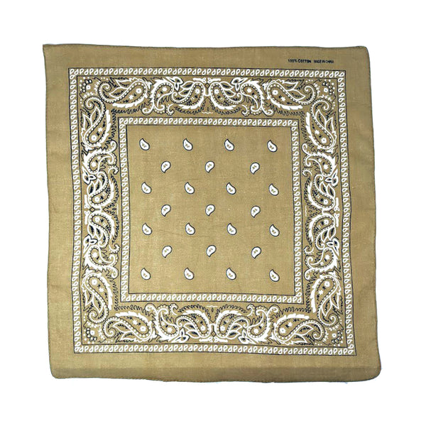 Sand Paisley Bandanas (pack of 12)