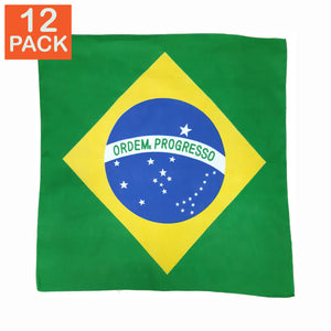 Bandana drapeau Brésilien (paquet de 12)
