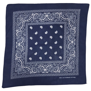 Bandana paisley bleu marine  (paquet de 12)