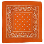 Bandanas paisley orange (paquet de 12)