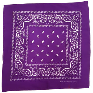 Bandana paisley mauve (paquet de 12)