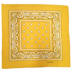 Yellow Paisley Bandana (pack of 12)