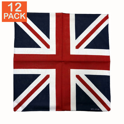 Union Jack Flag Bandana (pack of 12)