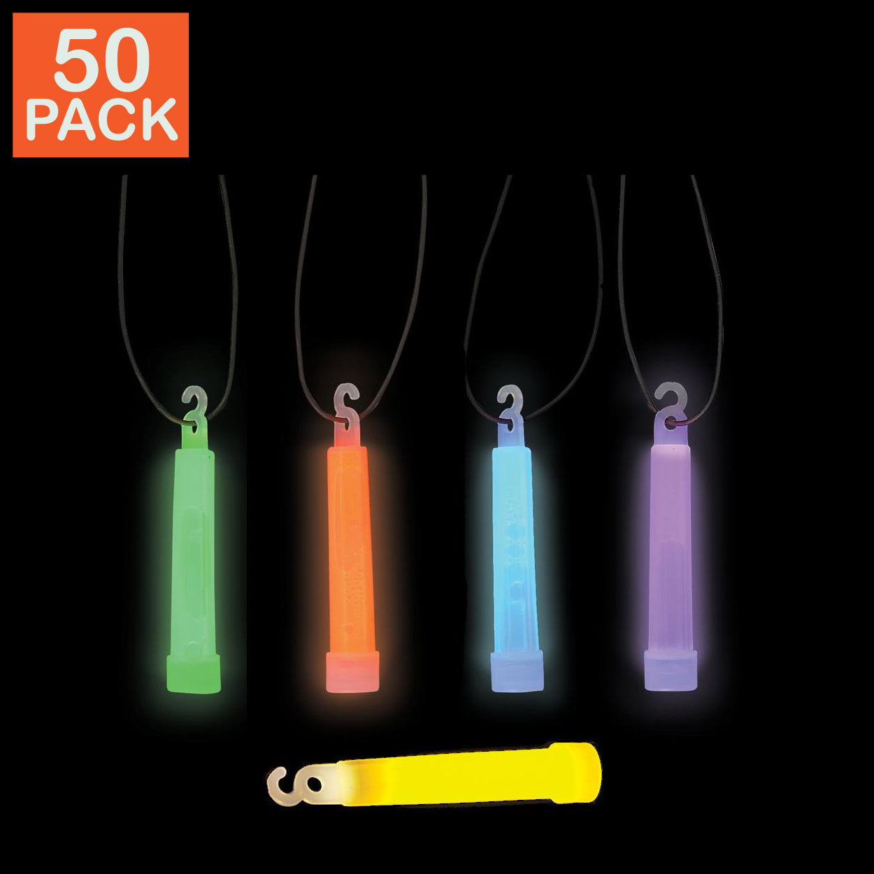 4" Assorted Premium Glow Sticks (pack of 50)