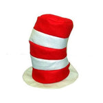 Chapeau en feutre haut rayé rouge et blanc (paquet de 12)