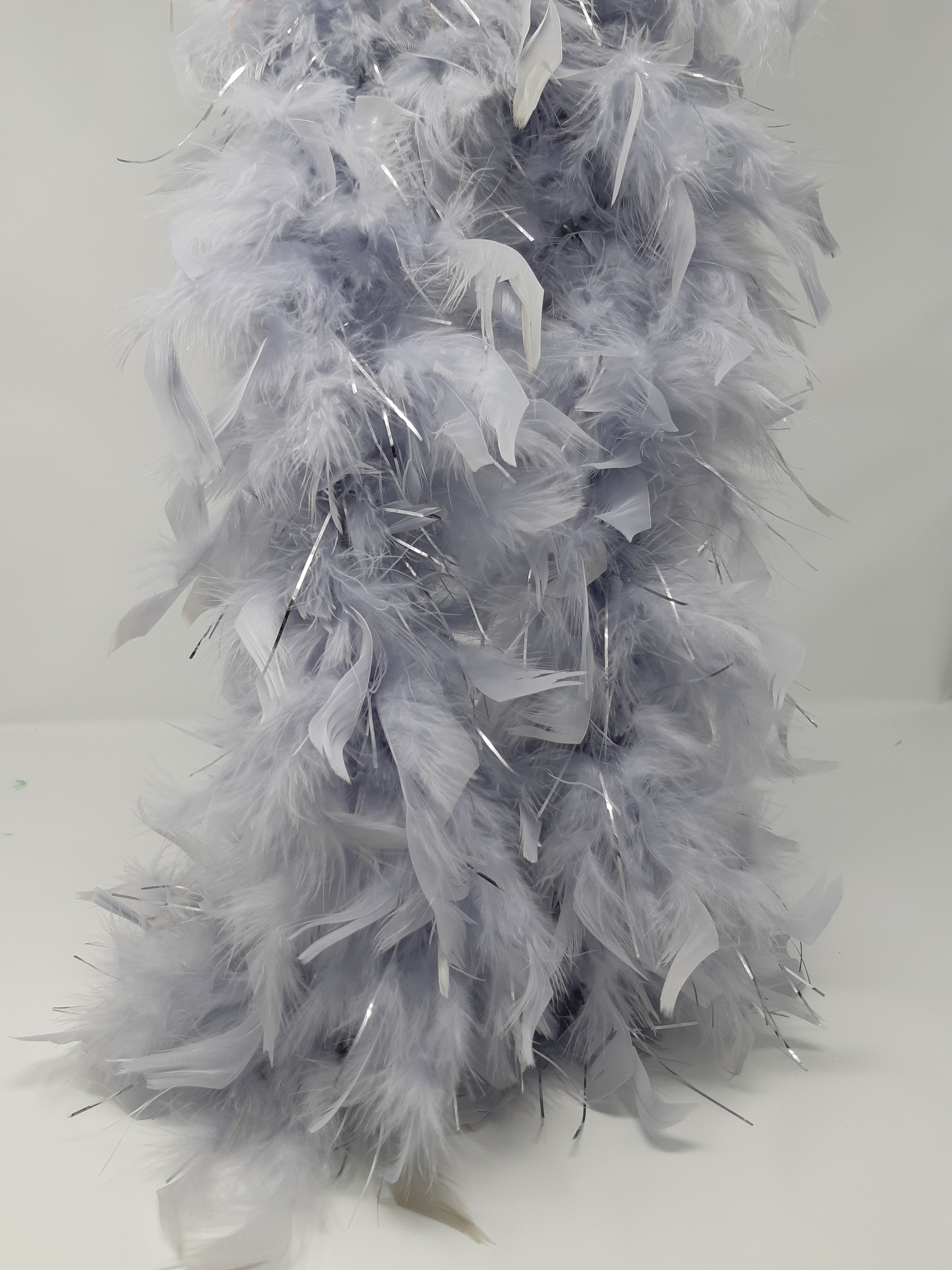 6' 60 gram Silver Feather Boa