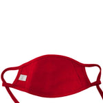 10 X 100% Cotton Antimicrobial Triple Layer Adjustable Mask - Red