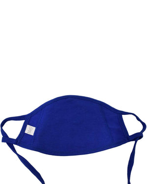 10 X 100% Cotton Antimicrobial Triple Layer Adjustable Mask - Blue
