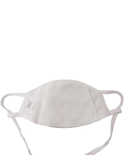 10 X 100% Cotton Antimicrobial Triple Layer Adjustable Mask - White