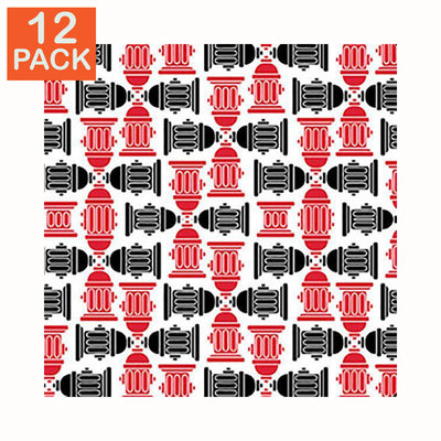 Red & Black Fire Hydrants Bandana