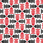 Red & Black Fire Hydrants Bandana