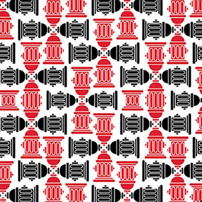 Red & Black Fire Hydrants Bandana
