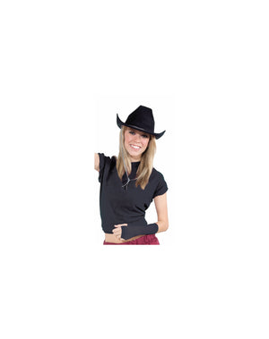 Chapeau de cowboy en feutre noir de luxe
