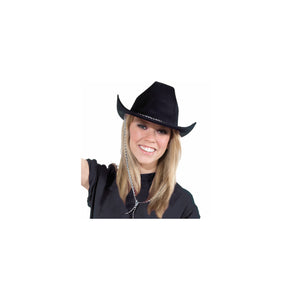 Chapeau de cowboy en feutre noir de luxe