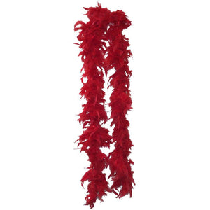 Boa en plumes légères rouges - FeatherBoaShop.com