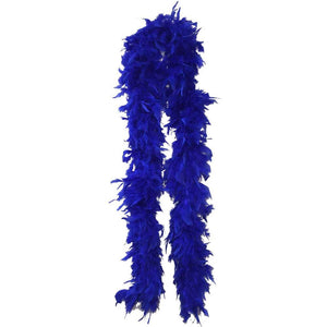 Boa en plumes en peluche bleue - FeatherBoaShop.com