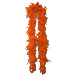 Boa en plumes en peluche orange - FeatherBoaShop.com