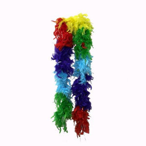 Boa de plumes en peluche arc-en-ciel - FeatherBoaShop.com