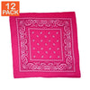 Bandanas paisley fuchsia (paquet de 12)