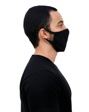 24 X Masque noir en coton Gildan - adulte