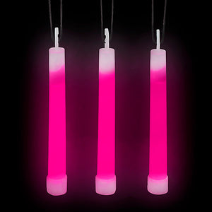 Bâtonnets lumineux de qualité supérieure roses de 6 "(paquet de 24)