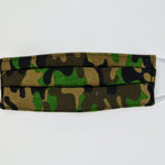 Masque en coton camouflage vert - enfants