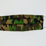 Canadian Made Cotton Paisley Mask - Kids, Green Camouflage
