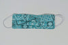 Masque en coton paisley turquoise - enfants