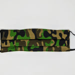 Masque en coton camouflage vert - adulte