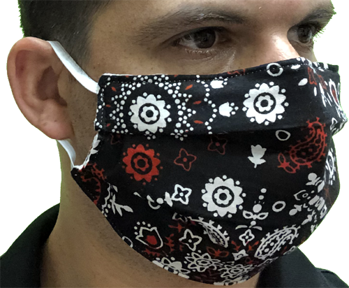 Black Paisley Mask - Adult