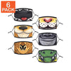 Zoo Animals Face Mask, Child (pack of 6)