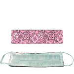 Masque en coton paisley rose - adulte