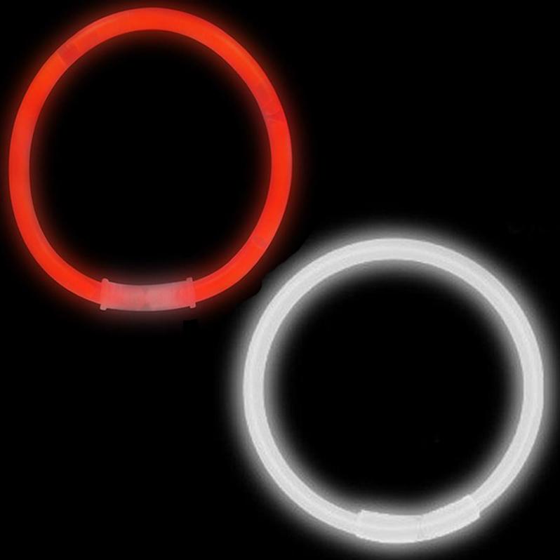 Red and White Glow Bracelets (100 total)