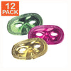 Demi-masque Mardi Gras (paquet de 12)