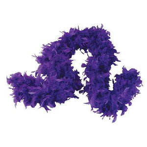 Boa en plumes en peluche violette - FeatherBoaShop.com