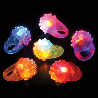 LED Flashing Bumpy Rings (pack of 12)