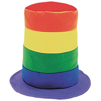 Rainbow Stovepipe Hat (pack of 12)
