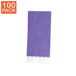 100 bracelets en Tyvek violets