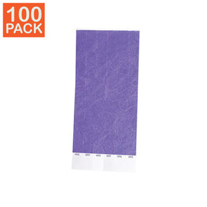 100 Purple Tyvek Wristbands