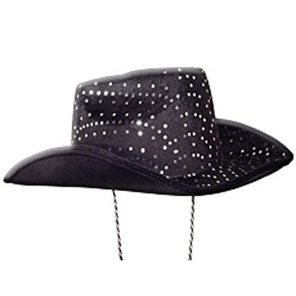 Black Felt Sequin Cowboy Hat