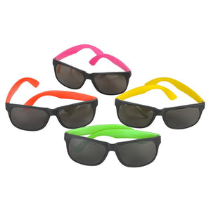 Assorted Plastic Neon Sunglasses (pack of 12)