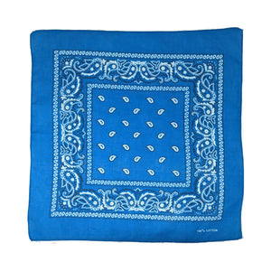 Bandanas paisley turquoise (paquet de 12)