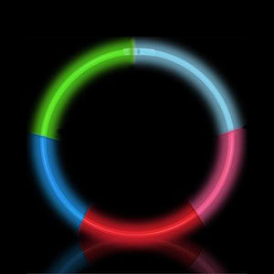 Rainbow 5-Colour Premium Glow Necklaces (Tube of 50)