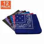 Bandanas paisley assorties (paquet de 12)