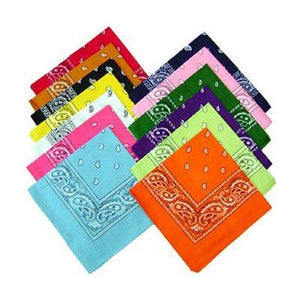 Bandanas paisley assorties (paquet de 12)