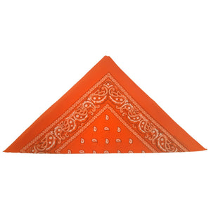 Bandanas paisley orange (paquet de 12)