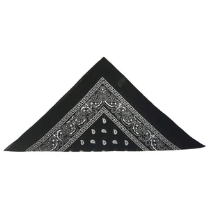 Bandanas paisley noirs (paquet de 12)